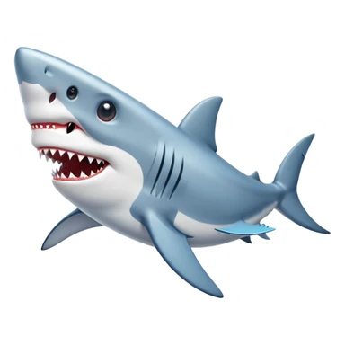 shark wearing shoes on fins sticker