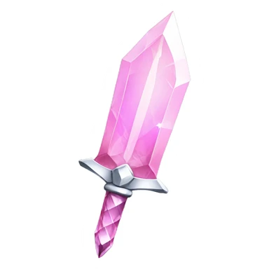Light pink crystal dagger sticker