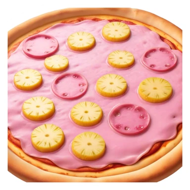 Pink pizza with pineapple  sticker