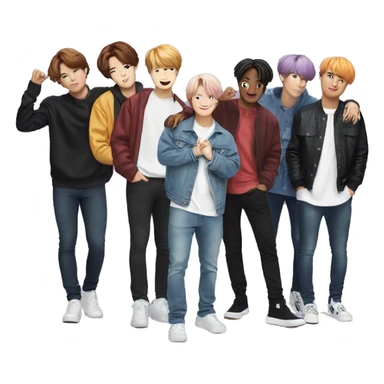 BTS doing cute pose sticker