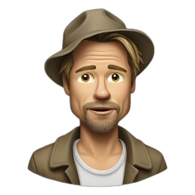 Brad pitt hobo sticker