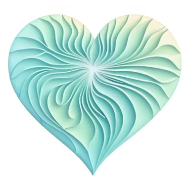 Abstract folded map with topographic line patterns forming subtle heart shapes, ethereal glowing map with magical abstract heart contours sticker
