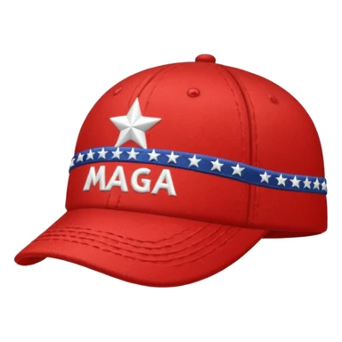 Hat with MAGA sticker