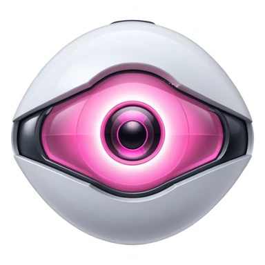 robotic pink skynet eye sticker