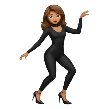 girl dancing in high heels in bodysuit sticker