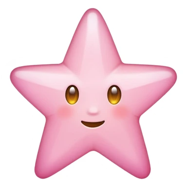 simple light pink star sticker