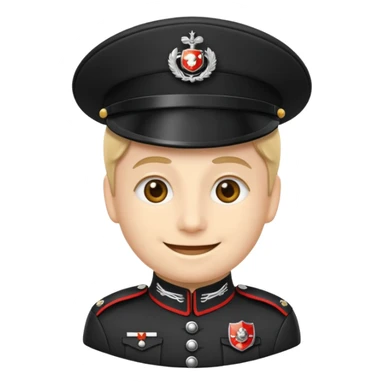 Un emoji di un carabiniere con il grado da carabiniere sticker