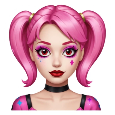 Glitter pink Harley Quinn sticker