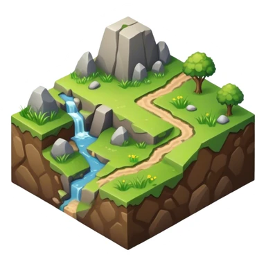 isometric terrain single land tile sticker
