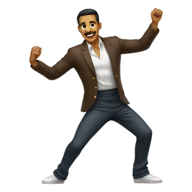 Latin man dancing salsa sticker