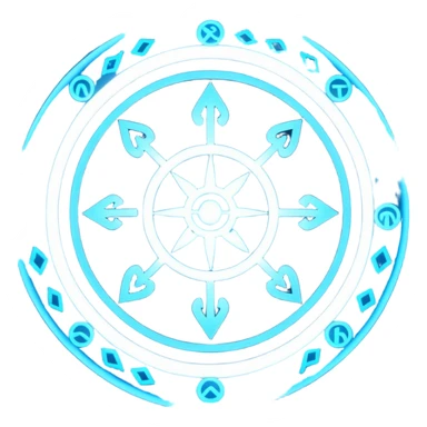 Spell circle activating under feet, runes igniting outward sticker