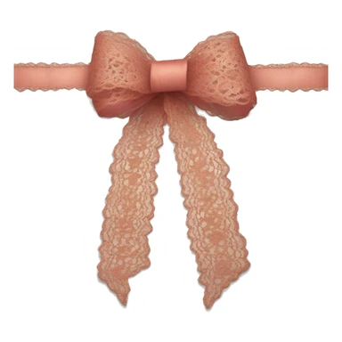 a lace ribbon tied into a bow sticker