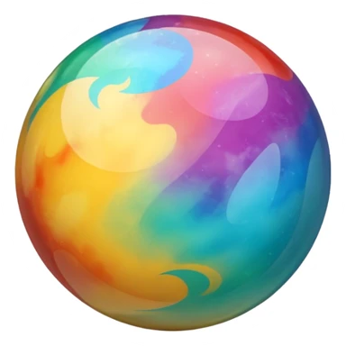 playing marble, marble ball, multicoloured sticker