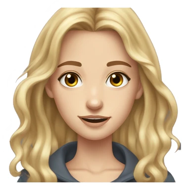 Dirty blonde Mikayla blue gray eyes freckles medium length hair small features and a boyfriend who has brown hair named Jack sticker