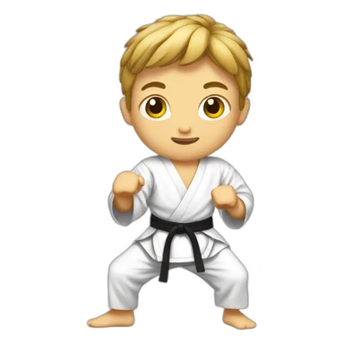 Karate boy sticker