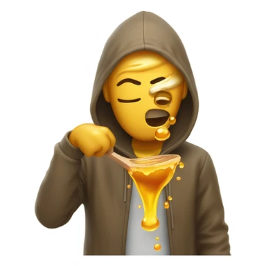 throwing up honey sticker