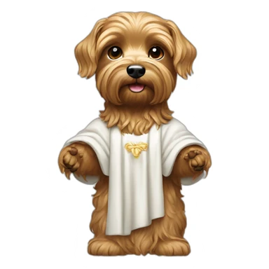 christ the redeemer status holding yorkie sticker