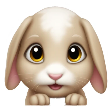 Cute baby bunny sticker