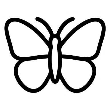 purple butterfly, minimal line art, elegant and simple sticker