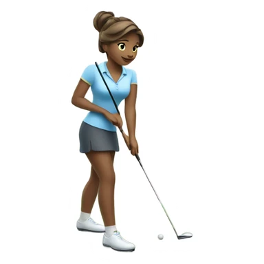 Disney princess playing golf sticker