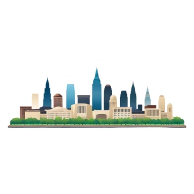 Cleveland skyline sticker