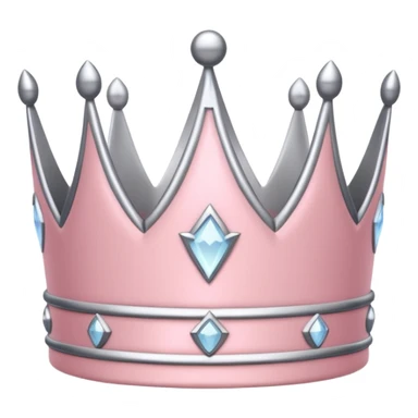 light pink and silver simple crown sticker