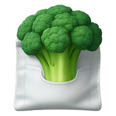 Pocket sized broccoli bag sticker