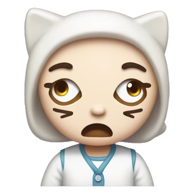 Hello kitty upset emoji sticker