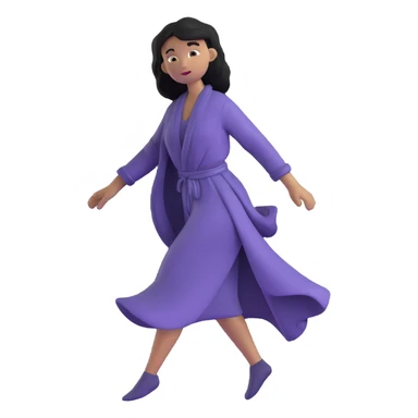 person with hair and clothes gently flowing in a refreshing summer breeze sticker