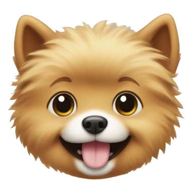 Pomeranae with a happy baby smiling face sticker