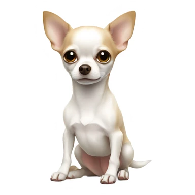 white small chihuahua with with light brown patches sticker