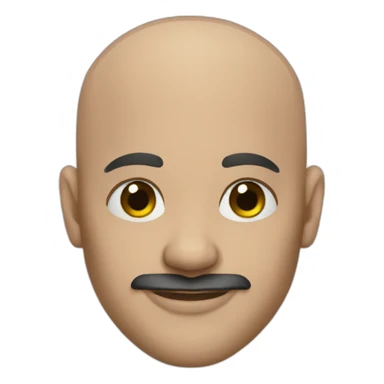 Tattooed bald man sticker