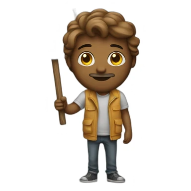 dude with a sign sticker