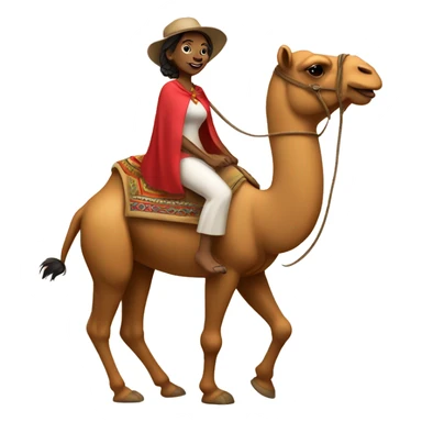 Senorita riding a camel sticker