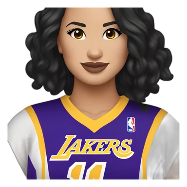 demi lovato wearing lakers jersey sticker