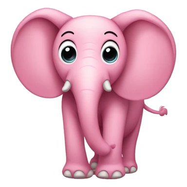 Pink elephant sticker
