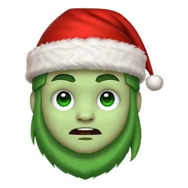 creeper with santa hat sticker