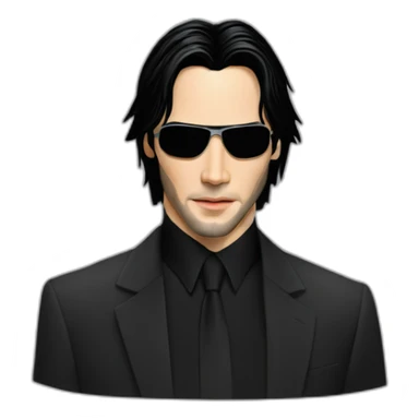 young keanu reeves as neo matrix sticker