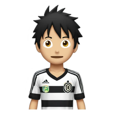 luffy com camisa do corinthians sticker