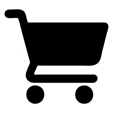 Shopping cart icon, simple clean design sticker