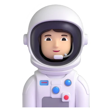 happy little astronaut in white suit and helmet sticker