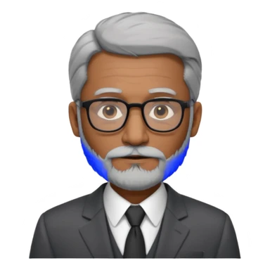 Professor Bentley Dyed black gray hair  frencb beard graying indian guy in suit with a bentley car. Older look around 60 yrs  with glasses slight balding sticker