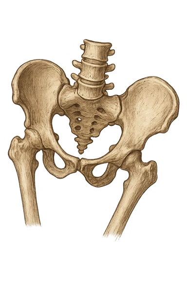 Bacino inclinato anatomico sticker