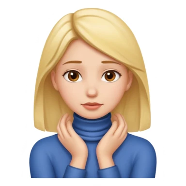 girl that has hands over neck sticker