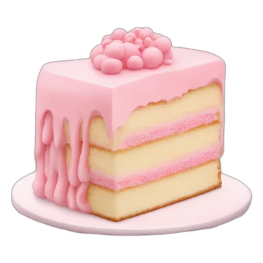 Simple cake with pastel pink frosting sticker