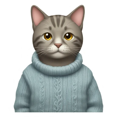 Cat wearing a sweater sticker