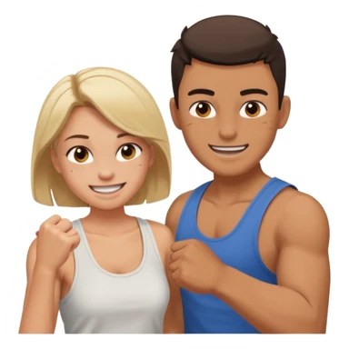 A girl beat his bf sticker