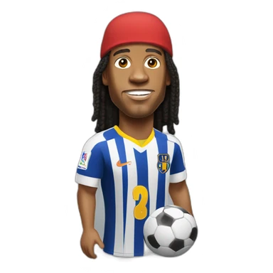 ronaldinho realistic football player sticker