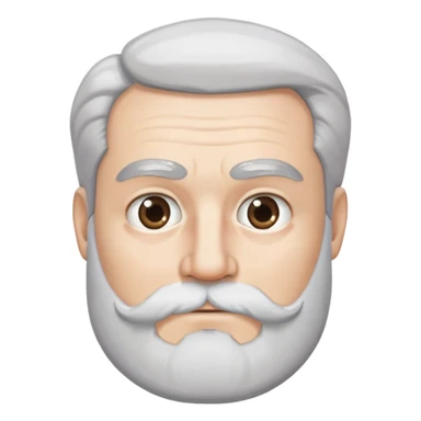 Start with white beard with long white and parted in the middle. Change eyebrows to salt and pepper gray. sticker