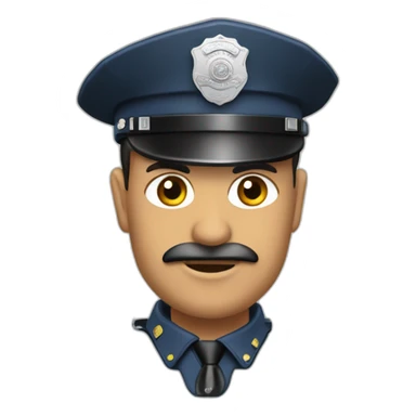 Chivo con gorra de policía  sticker